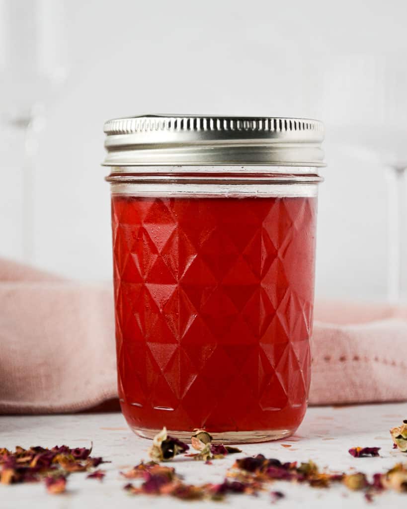 Rose and Raspberry Simple Syrup - complete