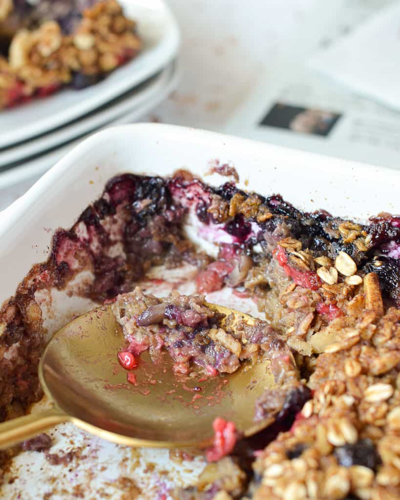 Red White and Blueberry Oatmeal Bake | Elise Tries to Cook