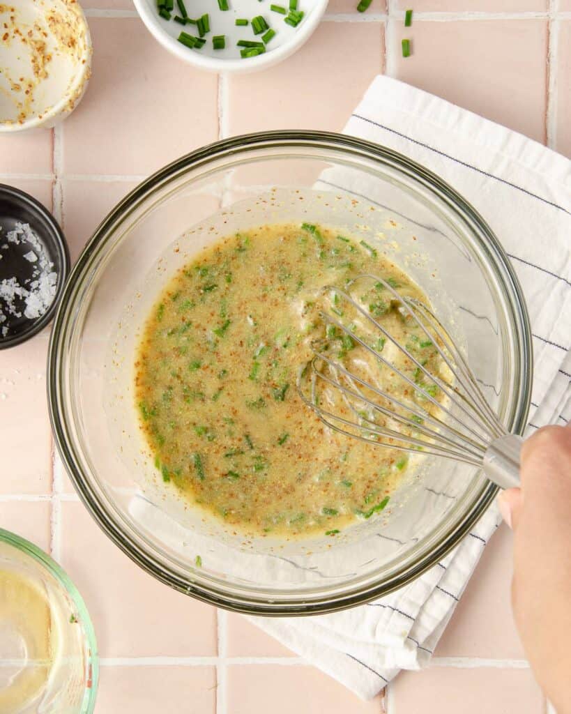 Kale Fennel Apple Salad with Lemon Chive Dressing