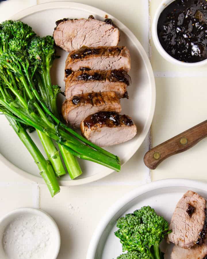 Pork Tenderloin with Balsamic Fig Glaze | Elise Tries To Cook