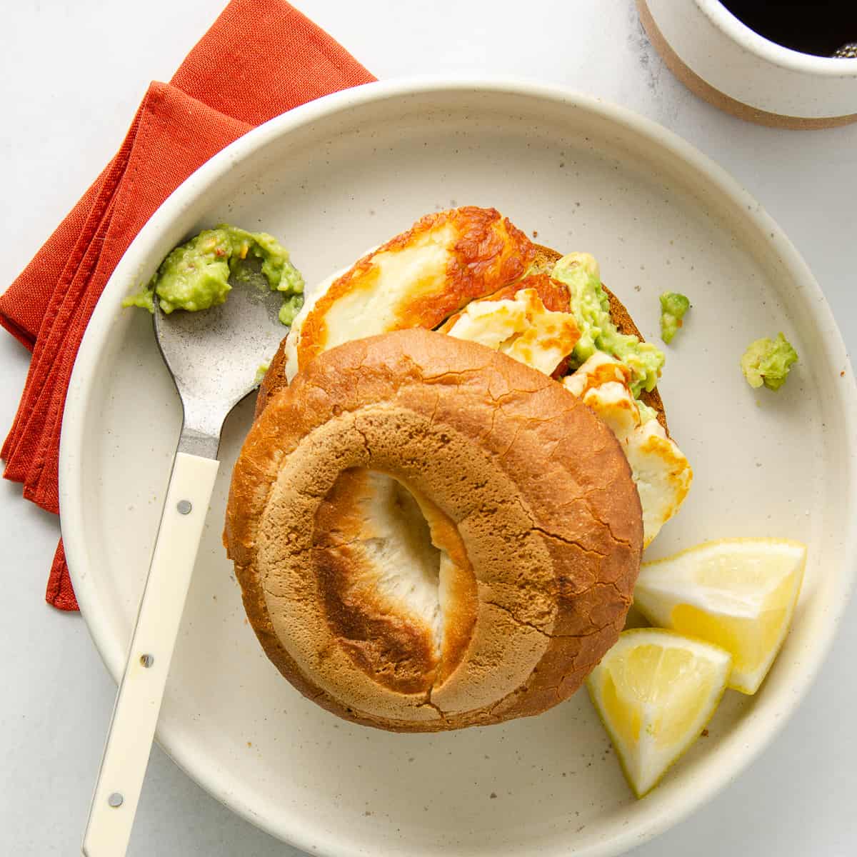 Bagel Egg in a Hole {Topped with Smashed Avocado!} –