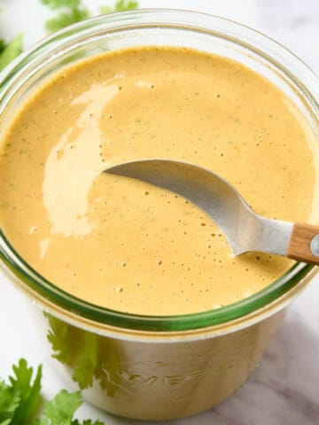 Spicy cashew dressing featured image.